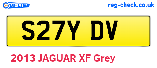 S27YDV are the vehicle registration plates.