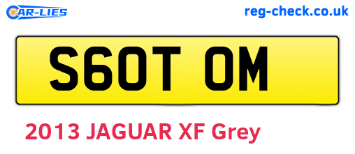 S60TOM are the vehicle registration plates.