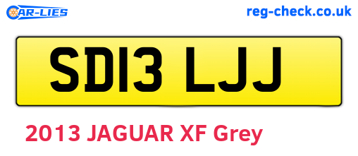 SD13LJJ are the vehicle registration plates.