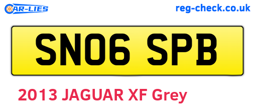 SN06SPB are the vehicle registration plates.