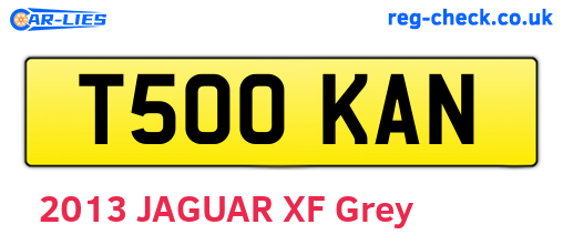 T500KAN are the vehicle registration plates.