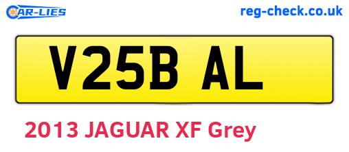 V25BAL are the vehicle registration plates.
