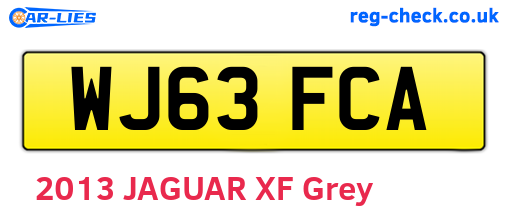 WJ63FCA are the vehicle registration plates.
