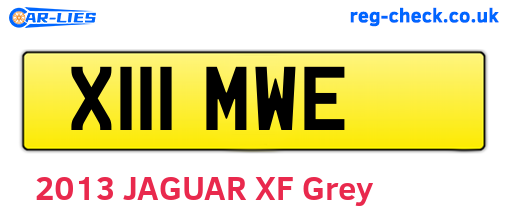 X111MWE are the vehicle registration plates.