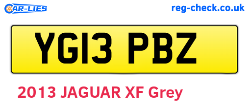 YG13PBZ are the vehicle registration plates.