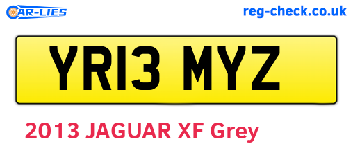 YR13MYZ are the vehicle registration plates.