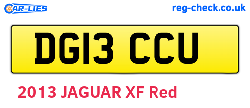 DG13CCU are the vehicle registration plates.