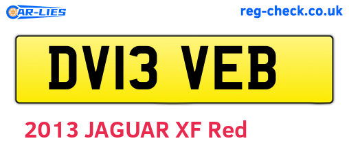 DV13VEB are the vehicle registration plates.