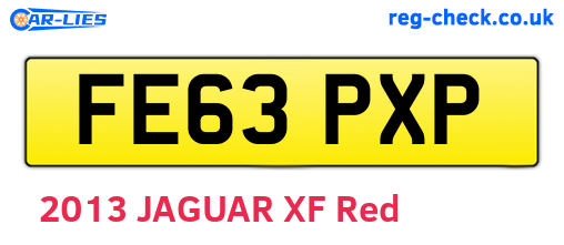 FE63PXP are the vehicle registration plates.
