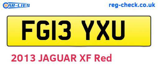 FG13YXU are the vehicle registration plates.
