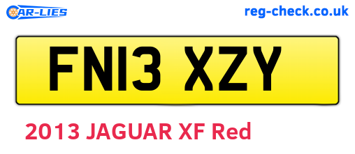 FN13XZY are the vehicle registration plates.