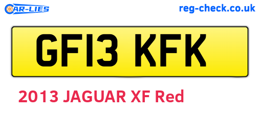 GF13KFK are the vehicle registration plates.