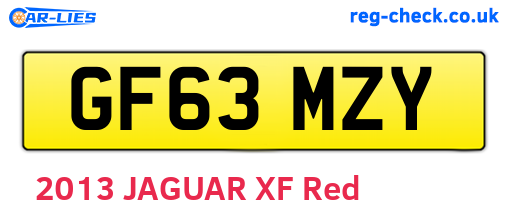 GF63MZY are the vehicle registration plates.