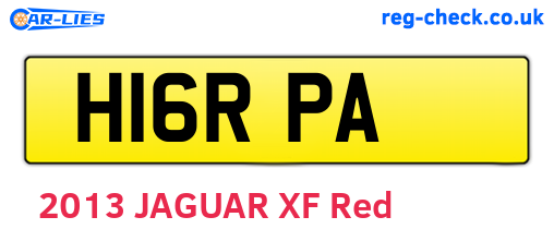 H16RPA are the vehicle registration plates.