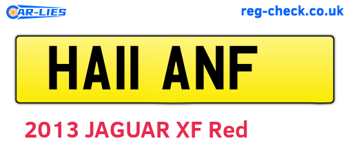 HA11ANF are the vehicle registration plates.