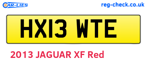 HX13WTE are the vehicle registration plates.