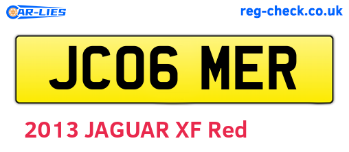 JC06MER are the vehicle registration plates.