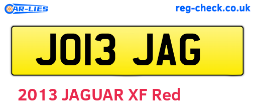 JO13JAG are the vehicle registration plates.