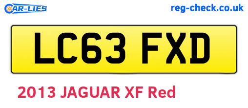 LC63FXD are the vehicle registration plates.
