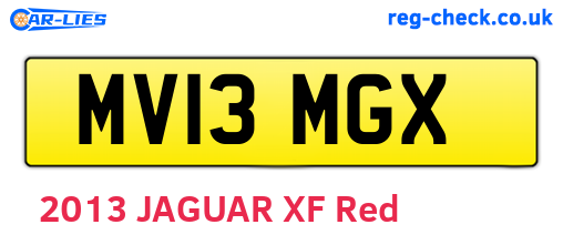 MV13MGX are the vehicle registration plates.