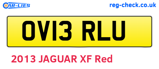 OV13RLU are the vehicle registration plates.