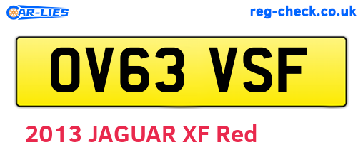OV63VSF are the vehicle registration plates.