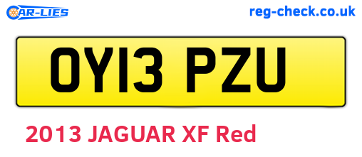 OY13PZU are the vehicle registration plates.