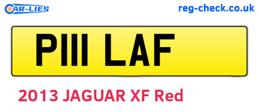 P111LAF are the vehicle registration plates.