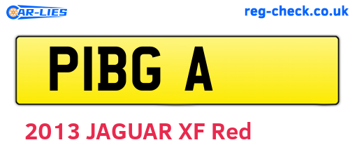 P1BGA are the vehicle registration plates.