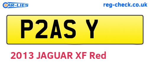P2ASY are the vehicle registration plates.