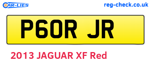 P60RJR are the vehicle registration plates.