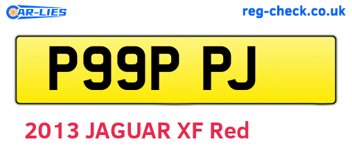 P99PPJ are the vehicle registration plates.