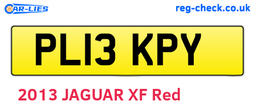 PL13KPY are the vehicle registration plates.