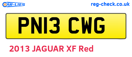 PN13CWG are the vehicle registration plates.