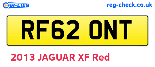 RF62ONT are the vehicle registration plates.