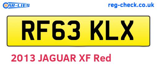 RF63KLX are the vehicle registration plates.