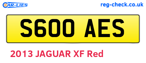 S600AES are the vehicle registration plates.