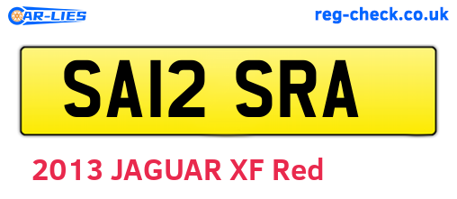 SA12SRA are the vehicle registration plates.