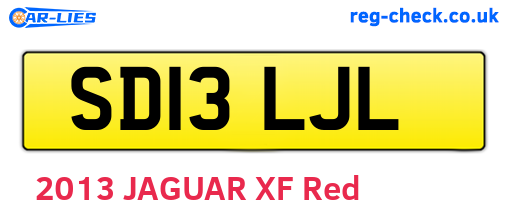 SD13LJL are the vehicle registration plates.