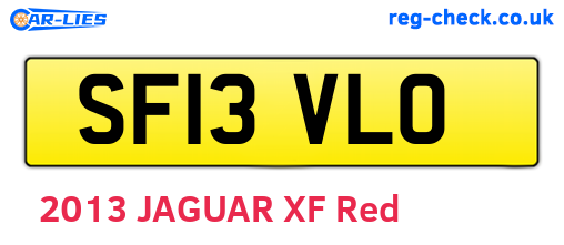 SF13VLO are the vehicle registration plates.