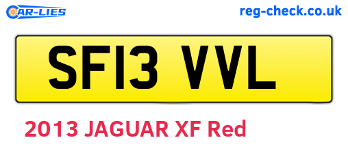 SF13VVL are the vehicle registration plates.
