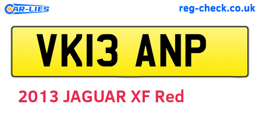 VK13ANP are the vehicle registration plates.