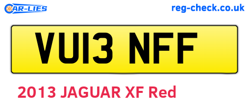 VU13NFF are the vehicle registration plates.