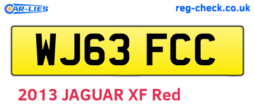 WJ63FCC are the vehicle registration plates.