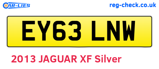 EY63LNW are the vehicle registration plates.