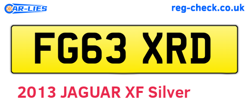 FG63XRD are the vehicle registration plates.