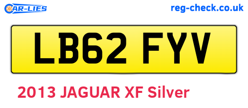 LB62FYV are the vehicle registration plates.