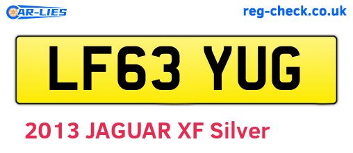LF63YUG are the vehicle registration plates.