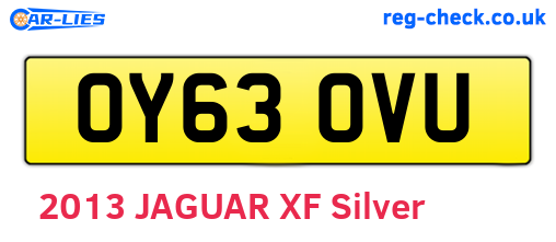 OY63OVU are the vehicle registration plates.