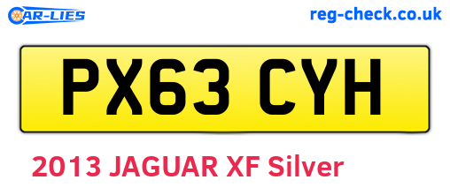 PX63CYH are the vehicle registration plates.